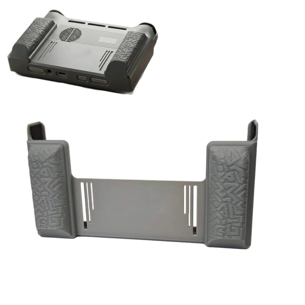 3D Printed Ergonomic Grip Handle for AYN THOR Console – Gray Game Console Grip Axl
