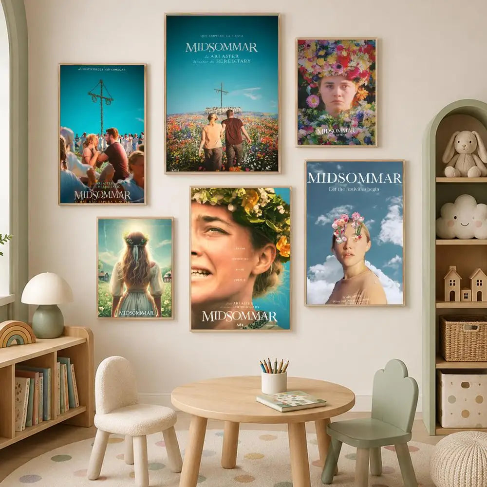 Midsommar Movie Poster Self-Stick HD PVC Waterproof Wall Art Wall Art Poster Axl