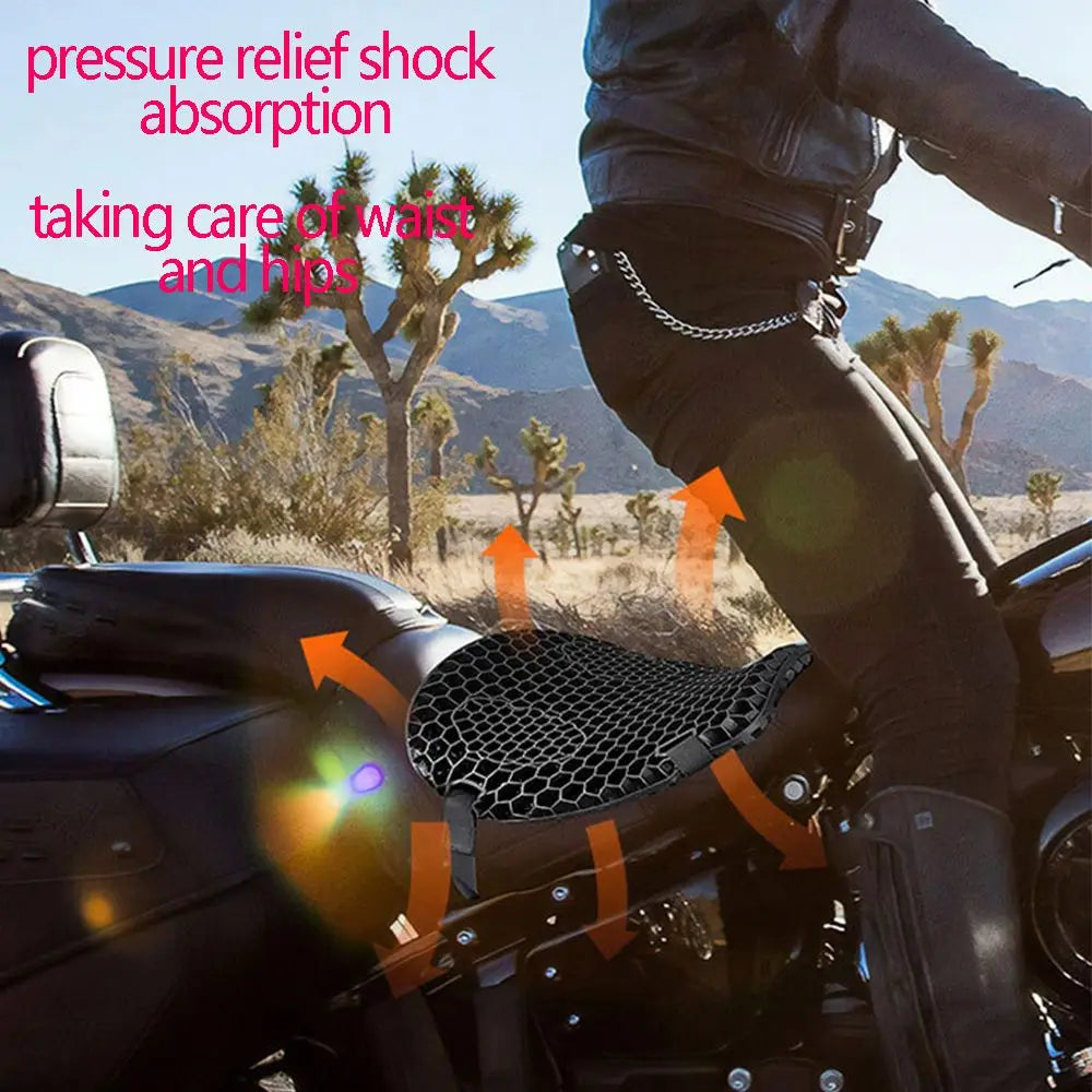 Gel Honeycomb Motorcycle Seat Cushion – Universal Fit Motorcycle Seat Cushion Axl