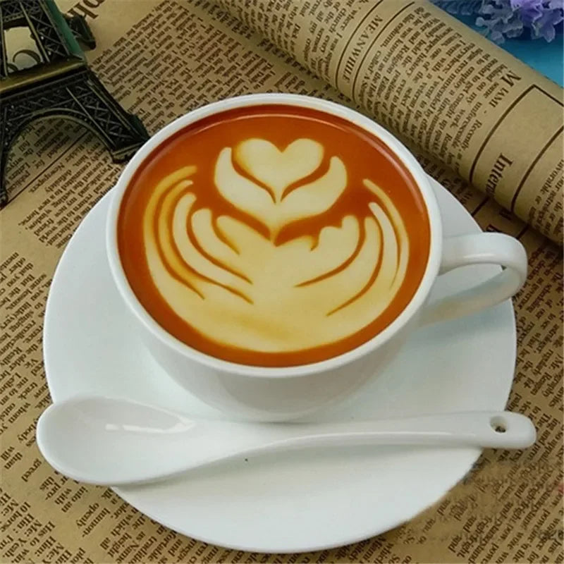 16 PCS Coffee Stencils Set – Latte & Cappuccino DIY Art Molds Coffee Art Stencils Axl