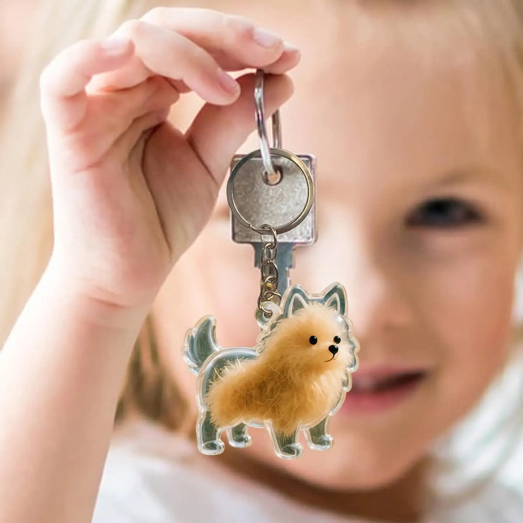 Pet Hair Keepsake Keychain – Dog Memorial Charm Container Keepsake Keychain Charm Axl