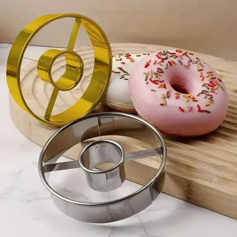 Donut Cookie Cutter Mold – 9cm Stainless Steel Round Ring Baking Cookie Cutter Axl
