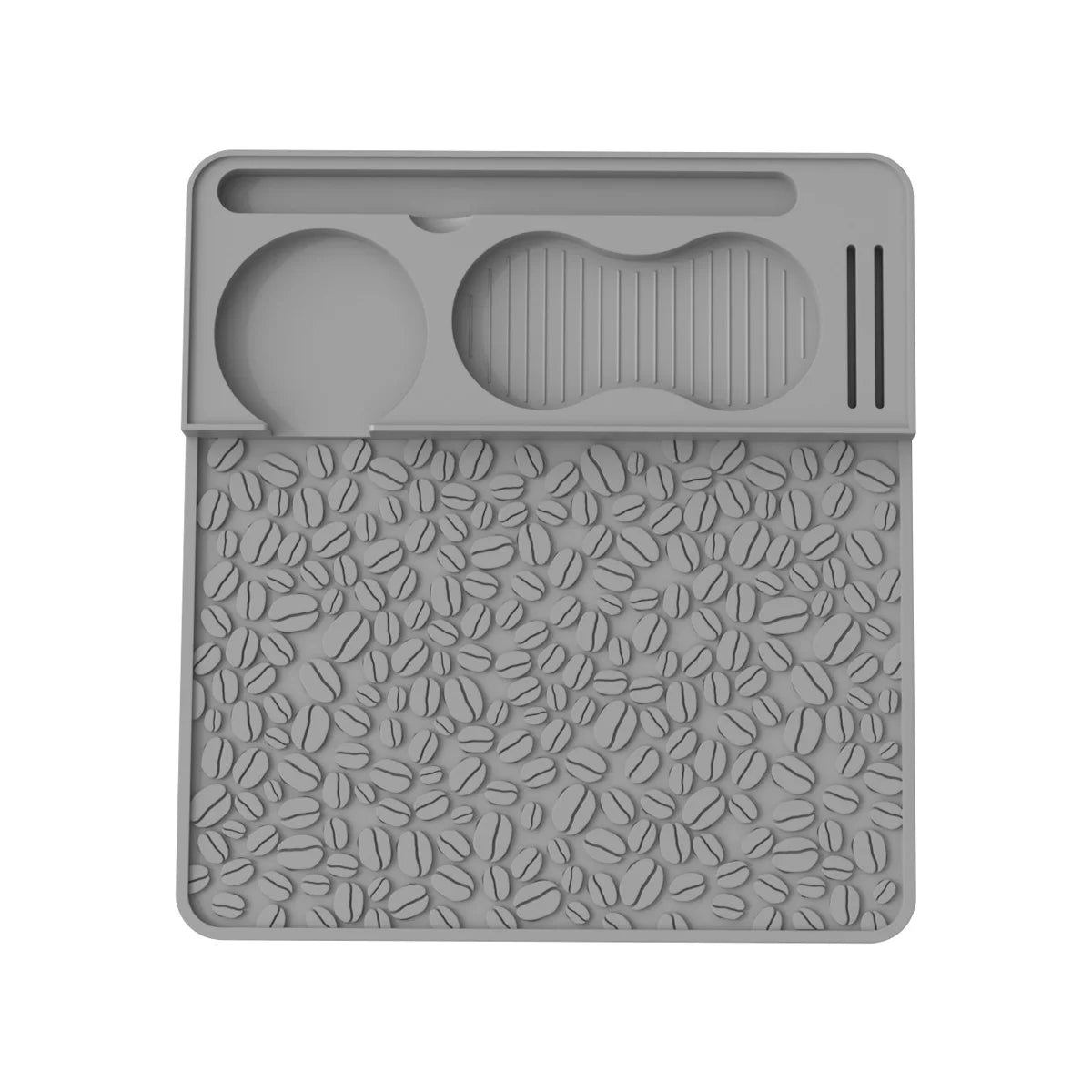 Silicone Espresso Tamping Mat with Tool Slots – Barista Station Espresso Tamping Mat Axl GRAY
