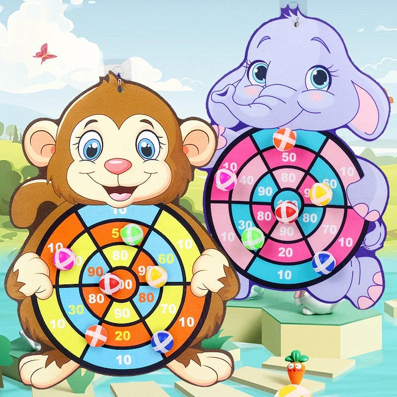 Kids Sticky Ball Dart Board – Safe Montessori Game Ages 3–7 Kids Dart Board Game Axl
