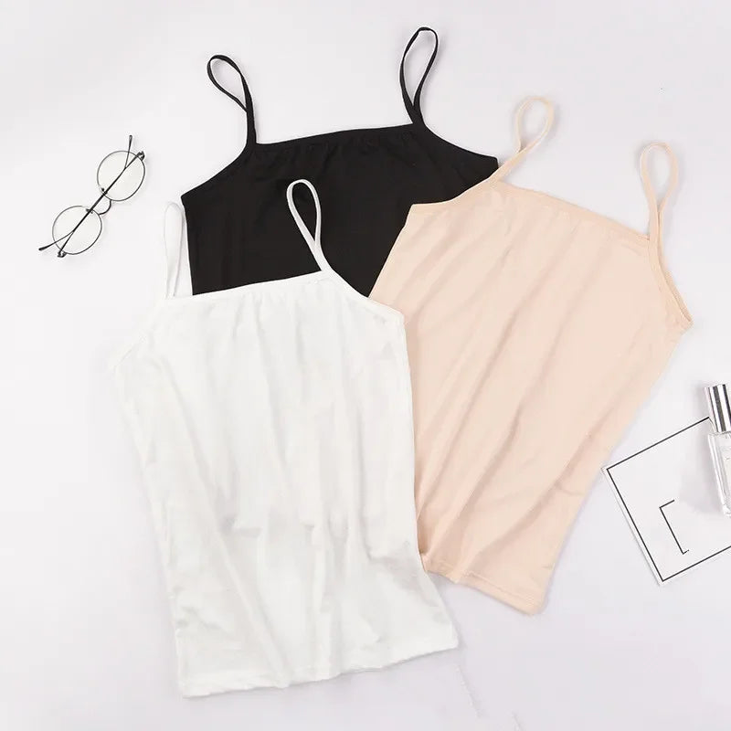 Women's Slim Camisole Crop Top Tank – Halter Vest Undershirt Camisole Crop Top Axl
