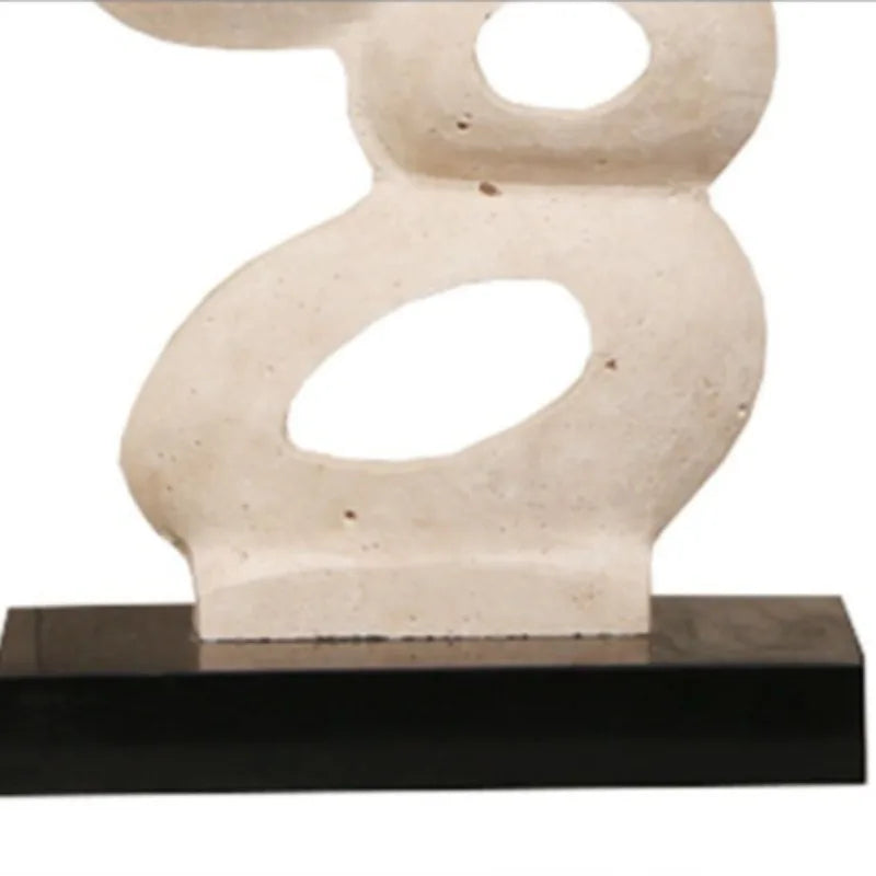 Modern Geometric Sculpture – Luxury Travertine Home Ornament Decorative Sculpture Axl