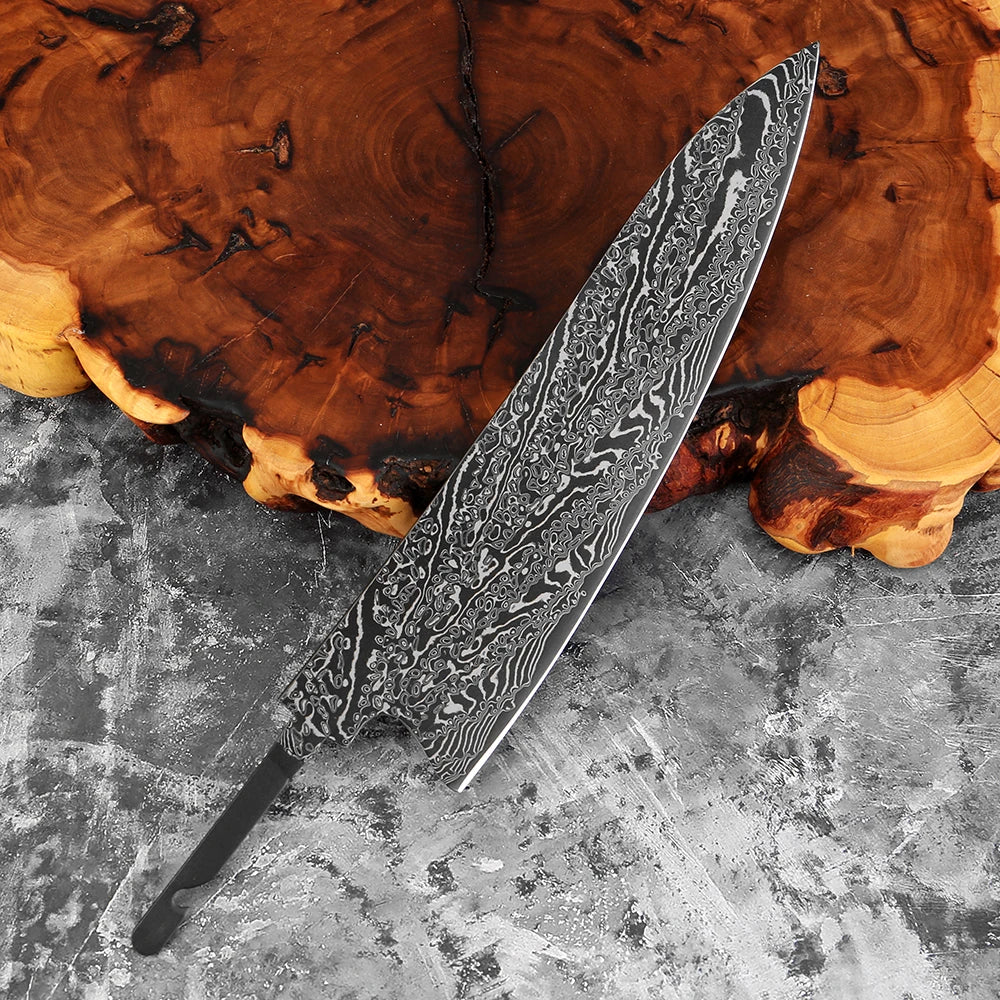 Damascus Steel Knife Blank Set 1–8 PCS | DIY Kitchen Blade Knife Blank Set Axl