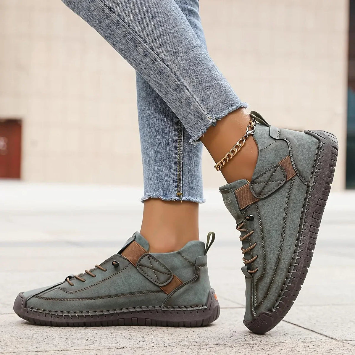 AZGB Women's Platform Loafers – Breathable Handmade Sneakers Women's Platform Loafers Axl