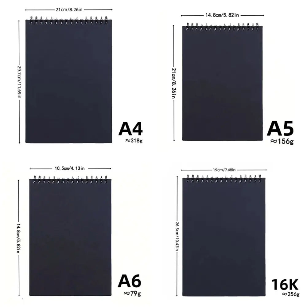 Spiral Sketchbook 30 Sheets A4/A5/A6 – Acid-Free Drawing Pad Spiral Sketchbook Axl