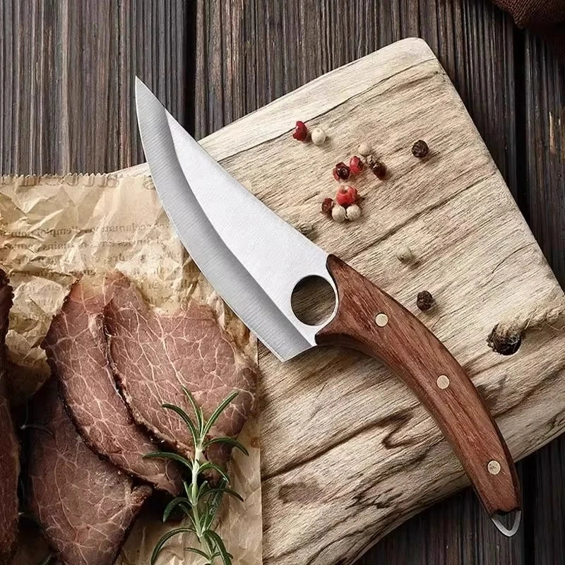 Professional Stainless Steel Boning Knife – Solid Wood Handle Boning Knife Axl