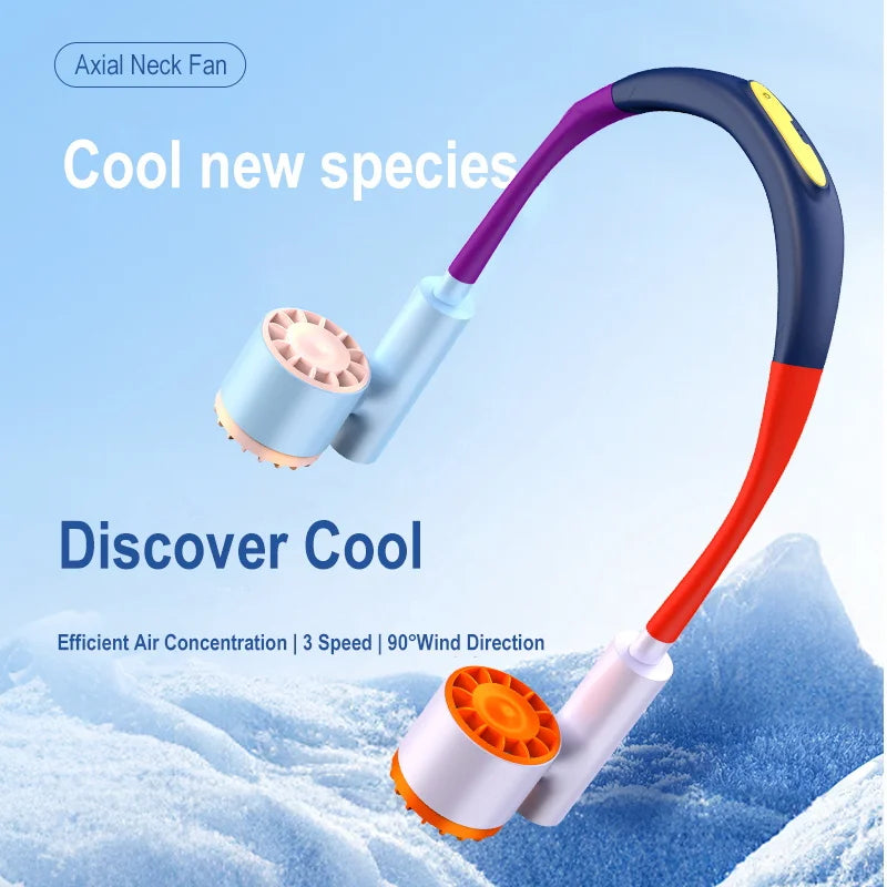 BALASHOV Hanging Neck Fan – 2400mAh Type-C Portable Fan Portable Neck Fan Axl