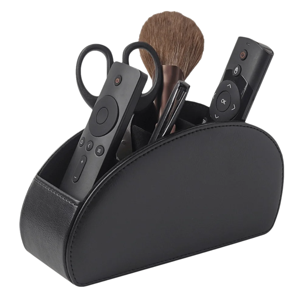 PU Leather Remote Control Holder & Desk Organizer Box Desk Organizer Box Axl Style-A