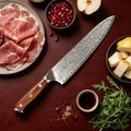 Damascus Steel Chef Knife – Sharp Kitchen Slicing Knife Damascus Chef Knife Axl Chef Knife