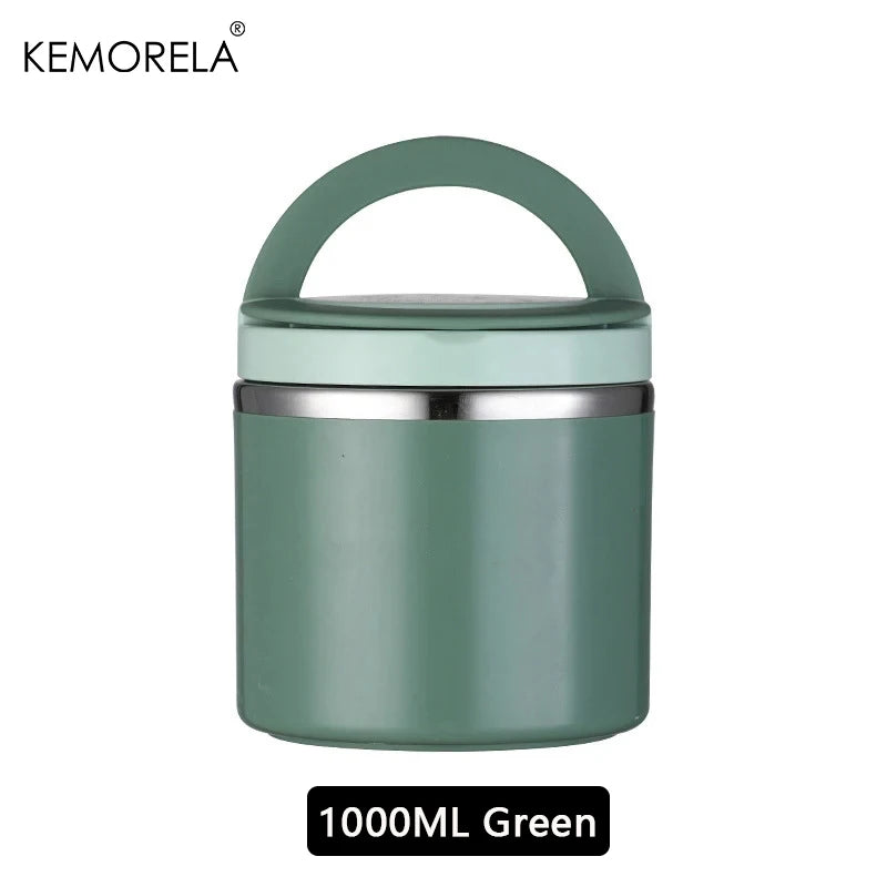 KEMORELA Insulated Food Jar 630ml/1000ml – Stainless Thermos Insulated Food Jar Axl Pink-1000ml