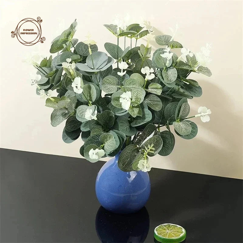 Artificial Eucalyptus Stems – Silver Dollar Leaves 20/50 PCS Artificial Plant Stems Axl