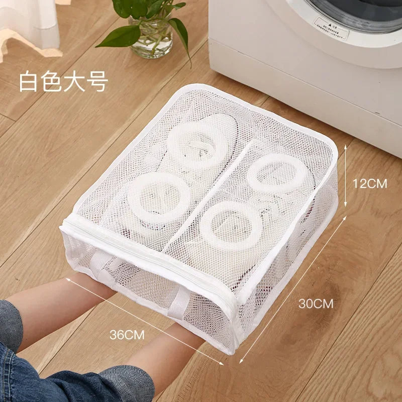 Shoe Washing Bag – Cotton Laundry Net Anti-Deformation Shoe Laundry Bag Axl 1PC