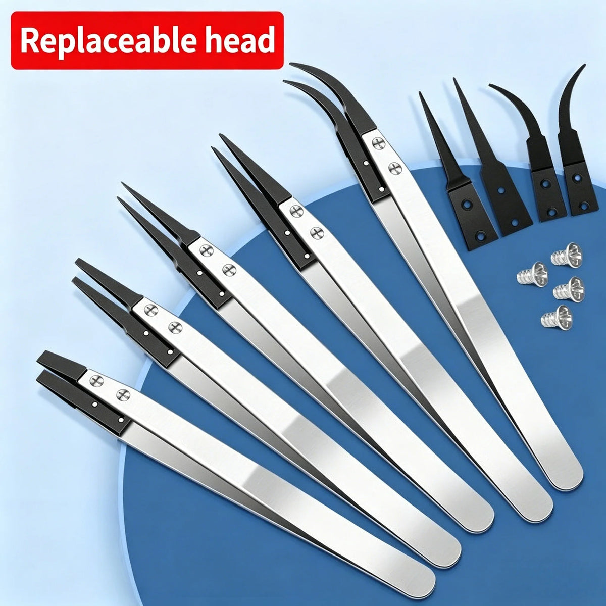 ESD-Safe Precision Tweezers – Anti-Static Stainless Steel Precision Tweezers Axl