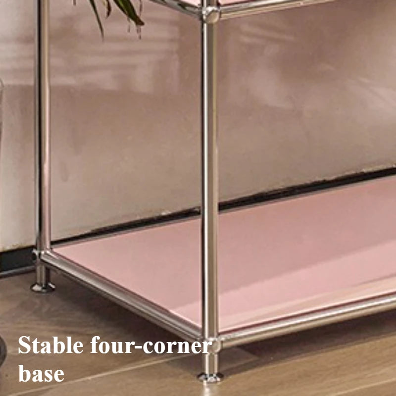 Stainless Steel Luxury Storage Cabinet – Modern Nordic Shelf Display Storage Cabinet Axl