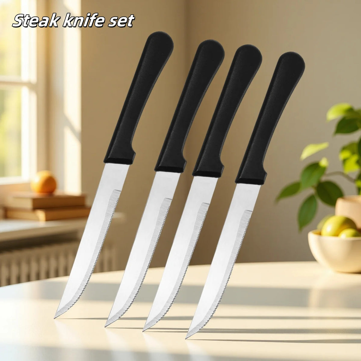 Stainless Steel Steak Knife – Dishwasher Safe PP Handle Steak Knife Axl