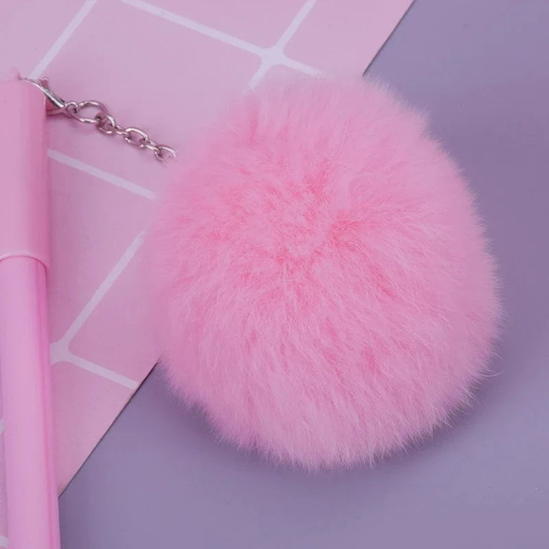Pink Flamingo Plush Gel Pen – Kawaii School Writing Pen for Girls Novelty Gel Pen Axl
