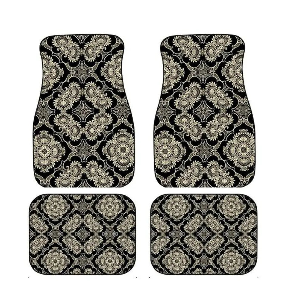 4-Piece Bohemian Car Floor Mats | Non-Slip Persian Carpet Car Floor Mats Axl