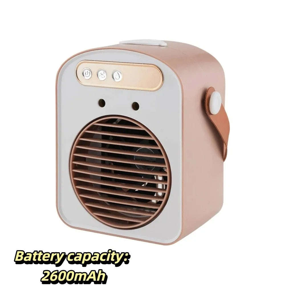 Portable Dual Head USB Mist Fan – Quiet, 500ml, 3 Speeds USB Mist Fan Axl White
