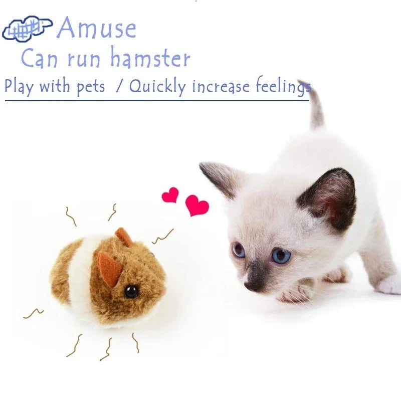 Mechanical Plush Mouse Cat Toy – Wind-Up Interactive Pet Toy Interactive Cat Toy Axl
