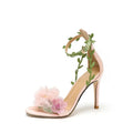 Women's Floral Open Toe High Heel Sandals – Wedding Heels High Heel Sandals Axl white 10cm 40