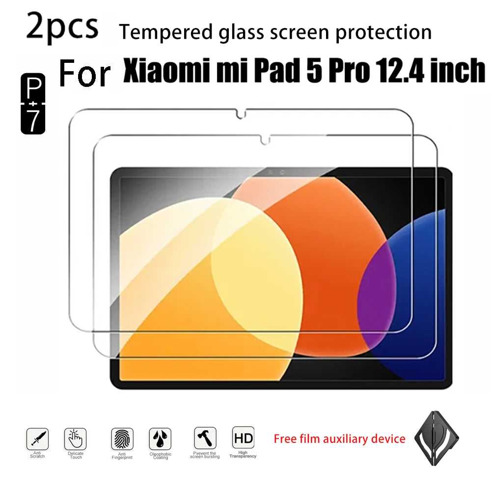 2-Pack HD Tempered Glass Screen Protector for Xiaomi Pad Tablet Screen Protector Axl xiaomi pad5pro 12.4