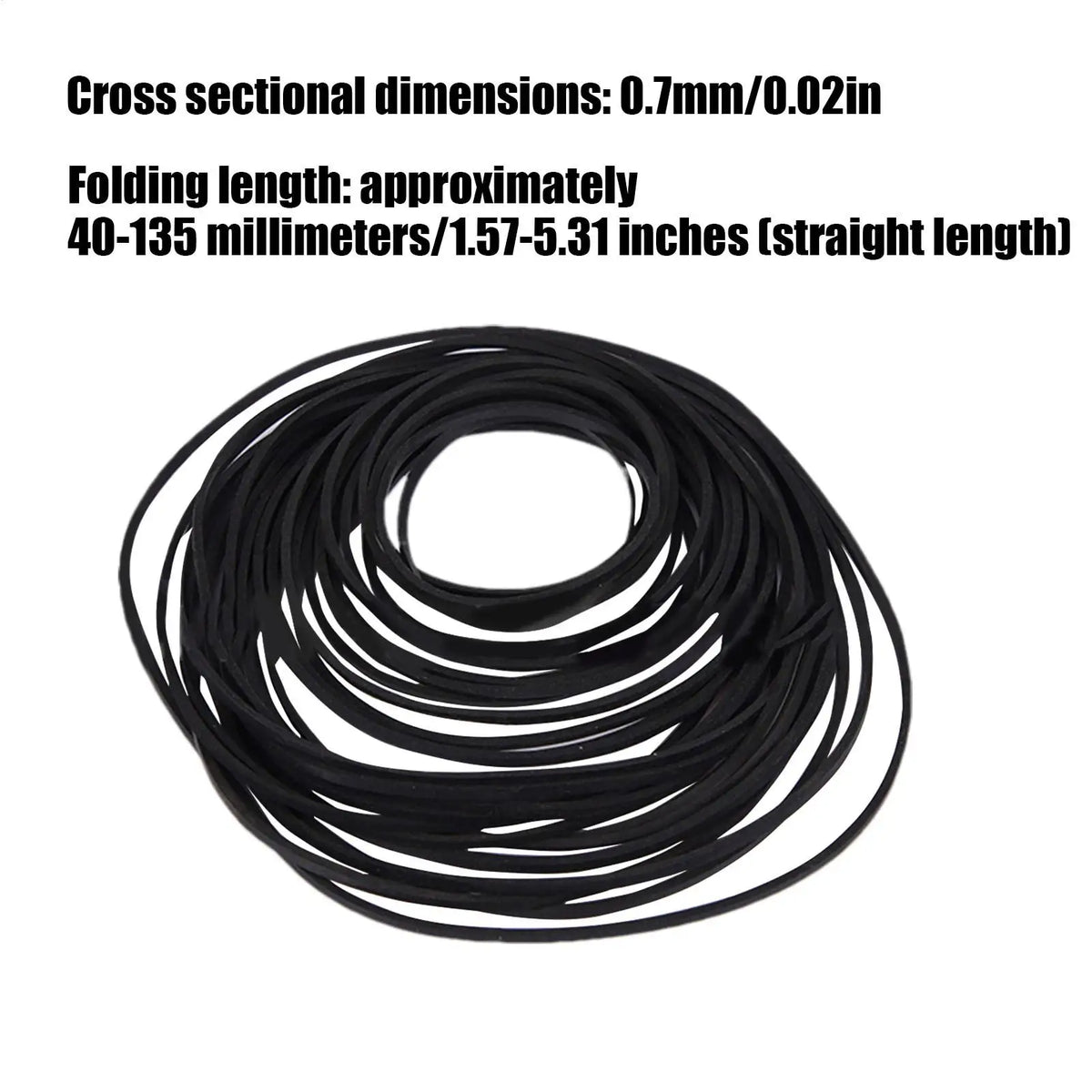 30-Pack Rubber Drive Belts – Turntable, Cassette & DVD Replacement Drive Belts Axl