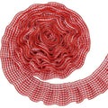 Cerise Gingham Ruffle Ribbon 40mm | 10m Polyester Craft Trim Craft Ribbon Trim Axl AECH04-18106
