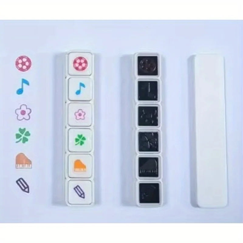 Kawaii Self-Ink Reward Stamps – 6 Designs Kids Craft Seal Set Self-Ink Stamp Set Axl sports