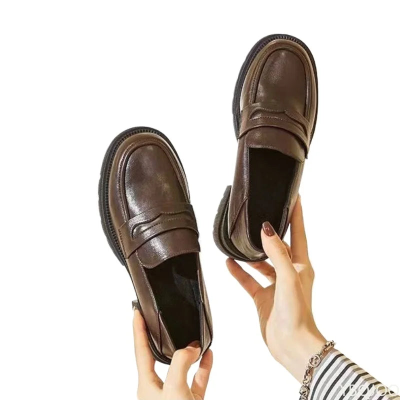 Women's Wedge Loafers – Slip-On Casual Leather Pumps Wedge Loafer Pumps Axl