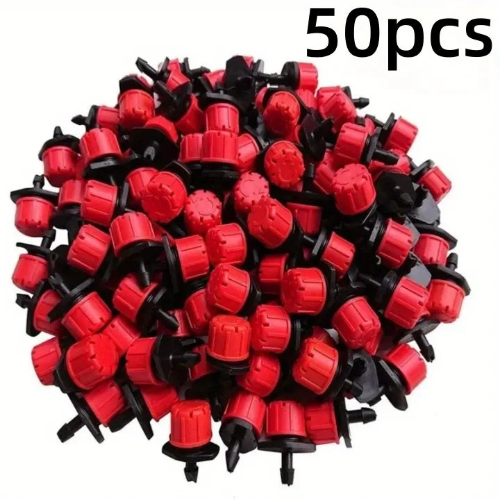 50-Pack Adjustable Garden Drippers – 8-Hole Micro Sprinkler Nozzles Drip Irrigation Nozzles Axl 50pcs