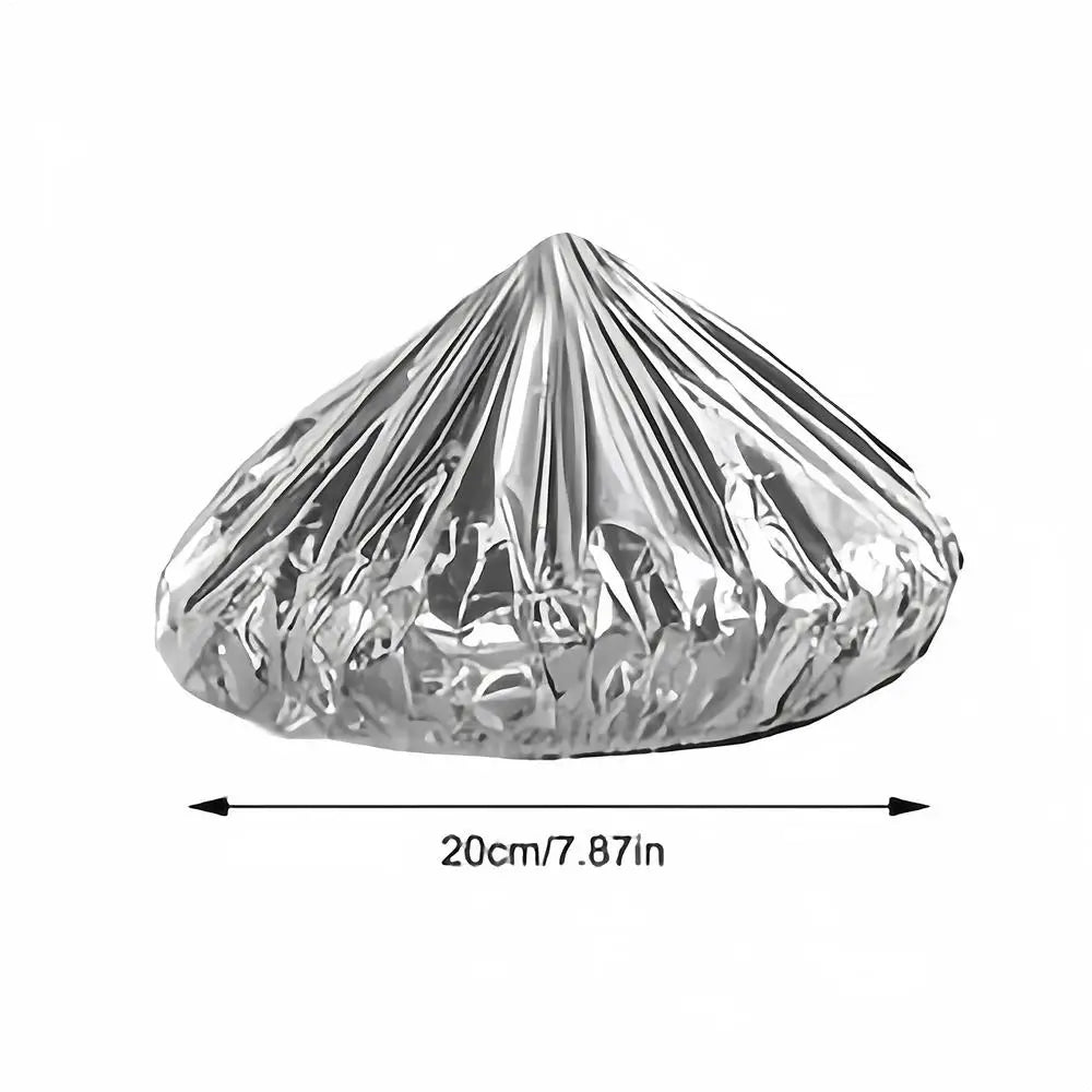 10-Pack Aluminum Foil Food Covers – Reusable Stretch Plate Lids Food Cover Set Axl Grey