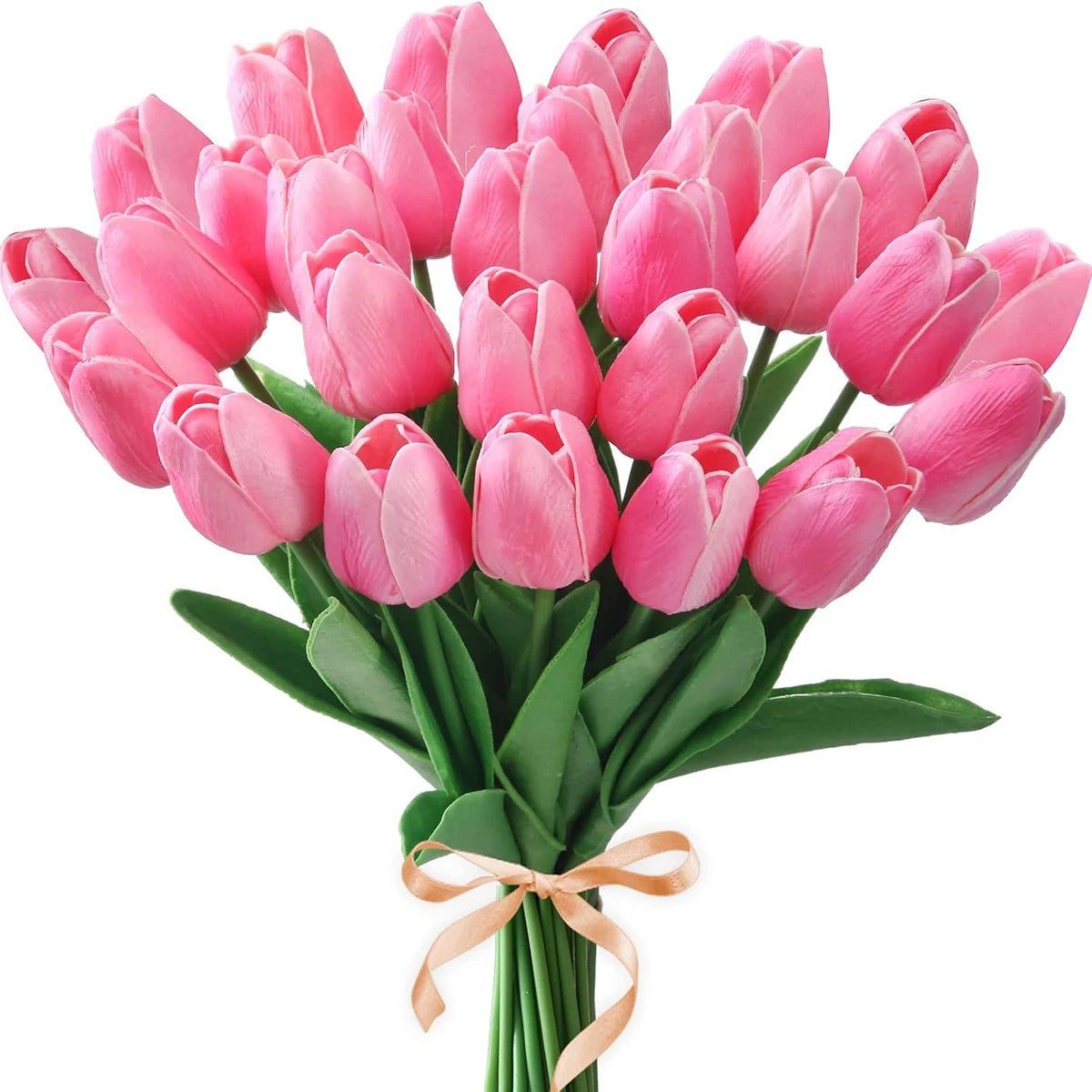10 PCS Real Touch Artificial Tulips – Wedding & Home Decor Artificial Flowers Axl Deep Pink