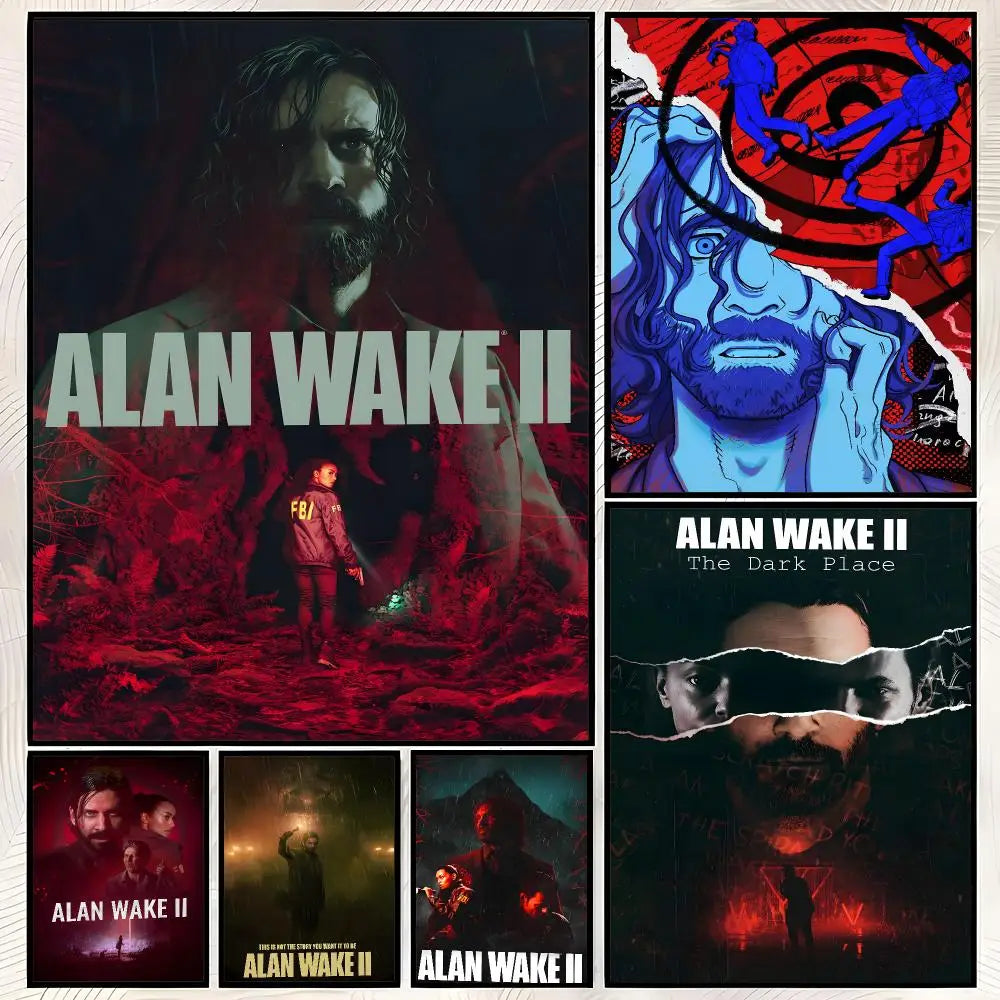 Alan Wake Game Poster – Self-Stick HD Waterproof Wall Art Wall Art Poster Axl
