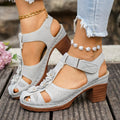 Women's Plus Size Platform Gladiator Sandals EU 35–50 Platform Gladiator Sandals Axl 36 Light Grey