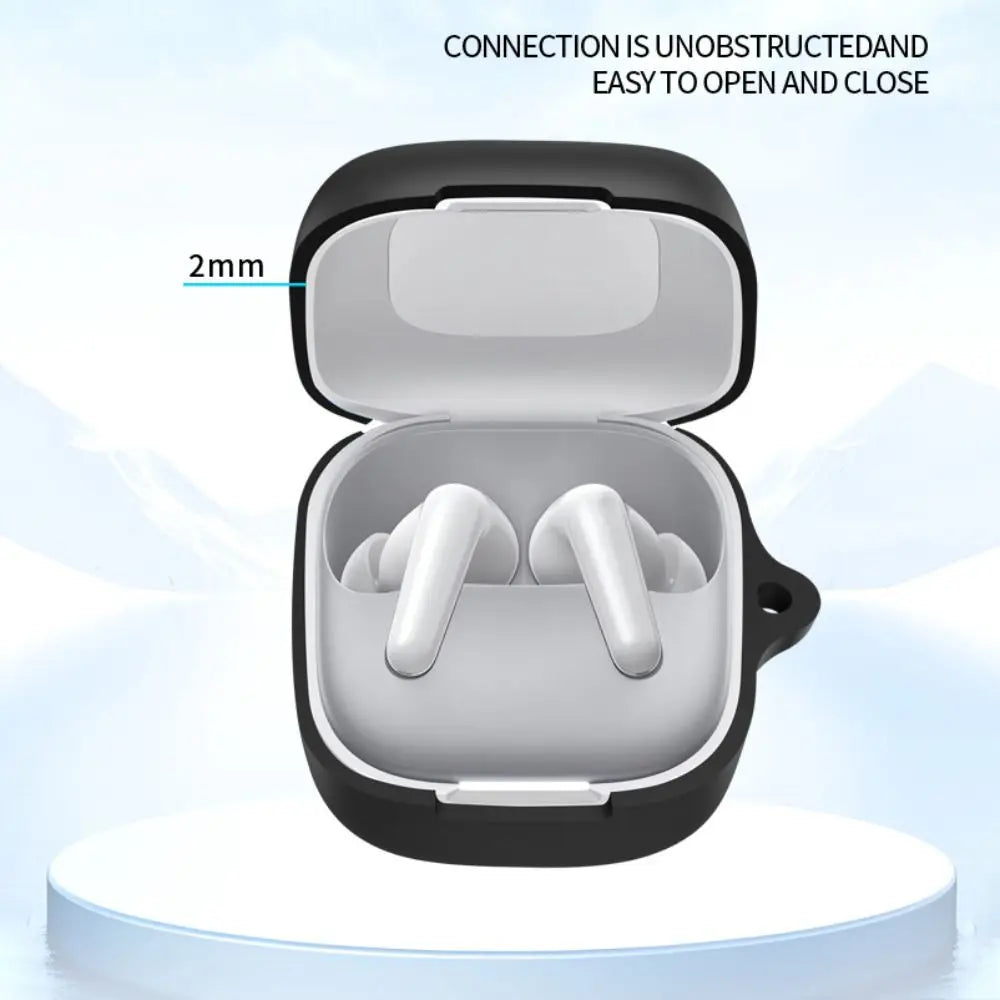 Silicone Case + Carabiner for Anker Soundcore R60i NC Earphone Case Cover Axl