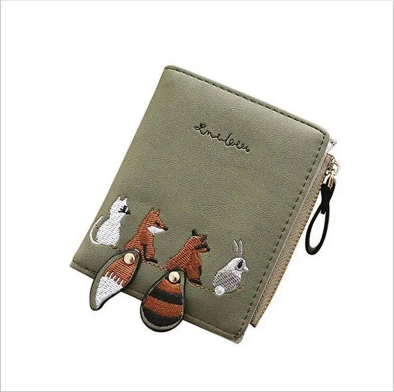 Women's Cartoon Animal Print Mini Wallet – Coin Purse & Card Holder Mini Wallet Axl