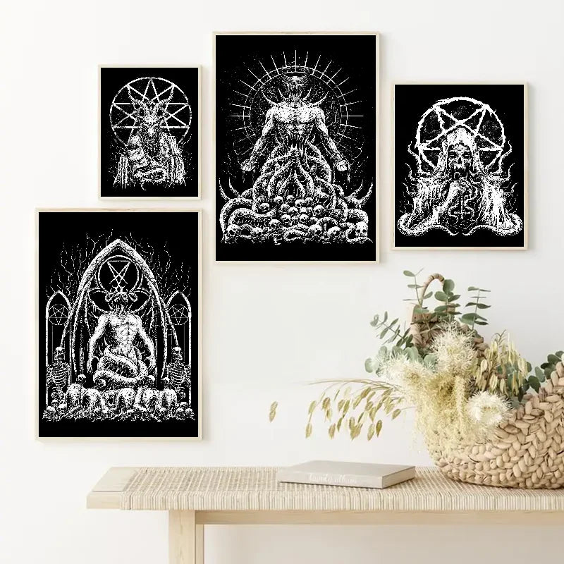 Gothic Satanic Wall Poster – Waterproof Self-Adhesive Art Sticker Wall Art Poster Axl
