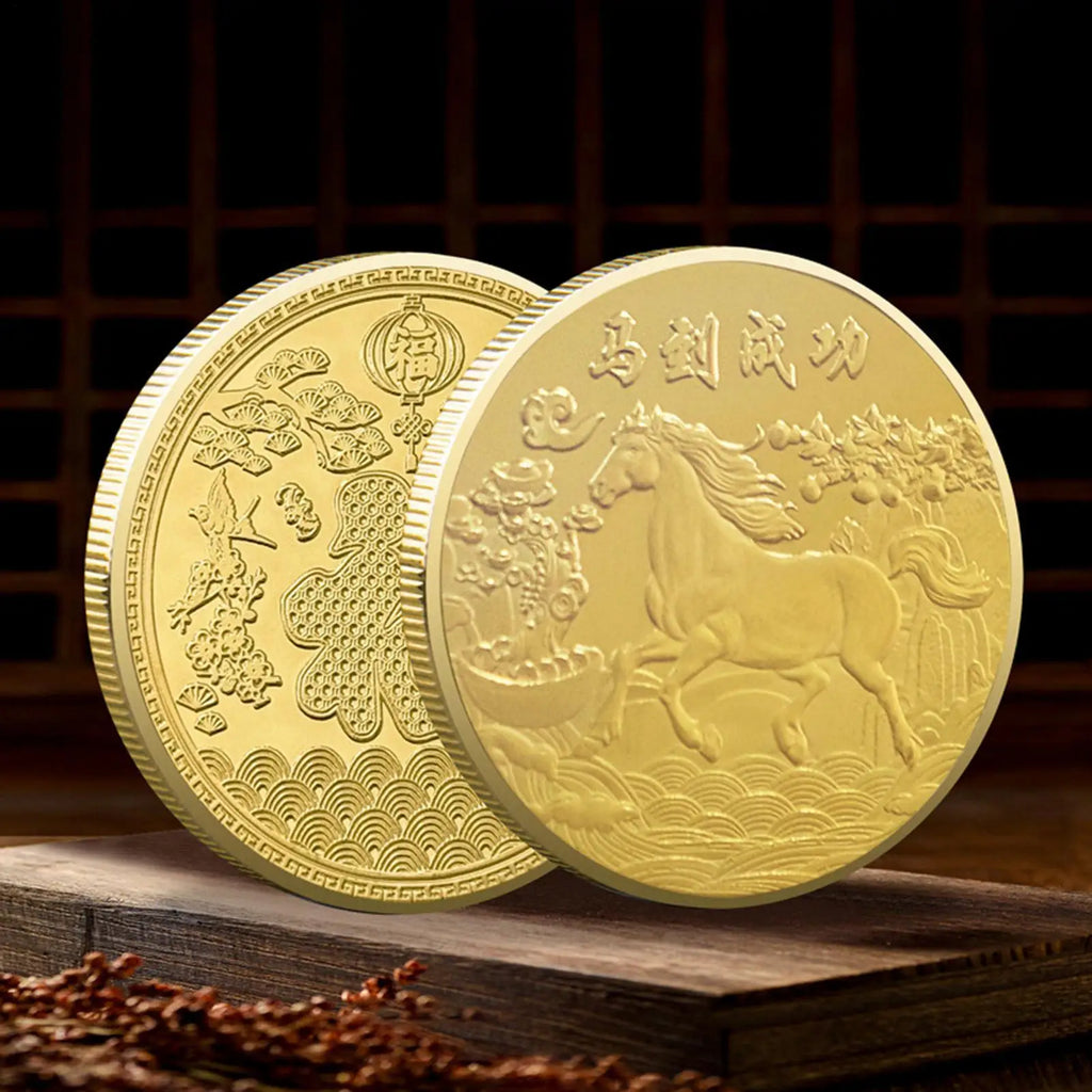 2026 Year of the Horse Gold Coin – Chinese Lucky Mascot Ornament Commemorative Coin Axl