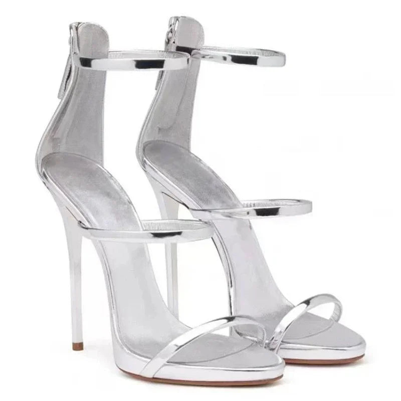 Women's Stiletto High Heel Pumps | Luxury Banquet Sandals Stiletto Heel Pumps Axl silver 40
