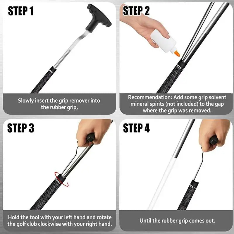 Golf Grip Removal Tool – V-Groove Club Grip Remover Golf Grip Tool Axl