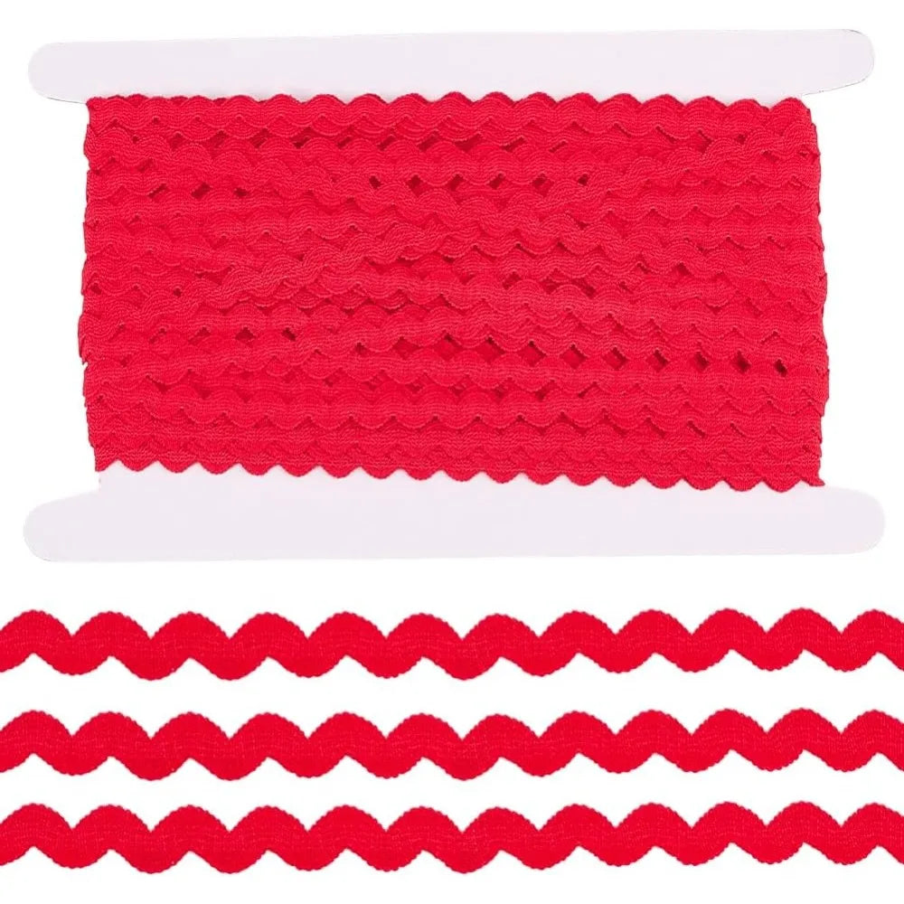 25 Yards Firebrick Rick Rack Ribbon 3/8 Inch Polyester Wave Trim Sewing Trim Ribbon Axl