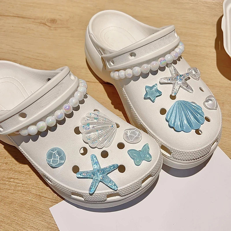 Starfish & Shell Resin Shoe Charms – DIY Clog Sandal Decor Shoe Charms Axl