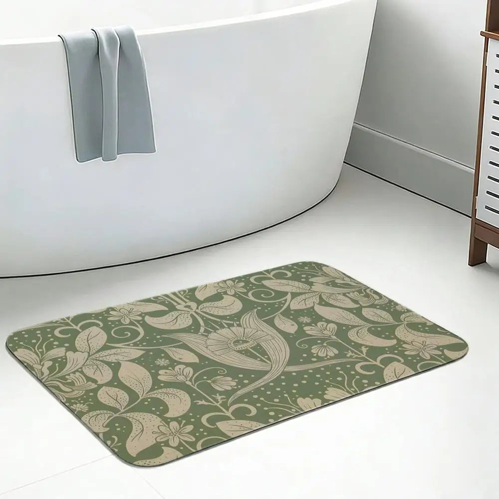 Diatomite Bath Mat – Terracotta Pattern, Quick Dry & Non-Slip Diatomite Bath Mat Axl