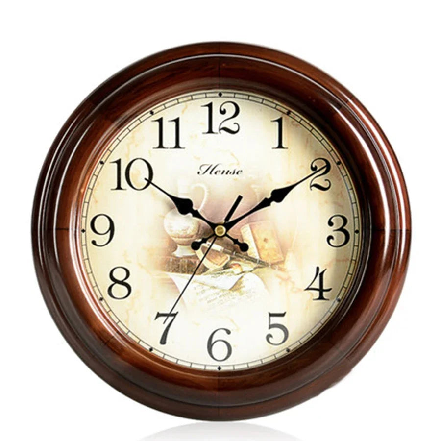 34cm Silent Wall Clock – Luminous Calendar Shabby Chic Decor Silent Wall Clock Axl