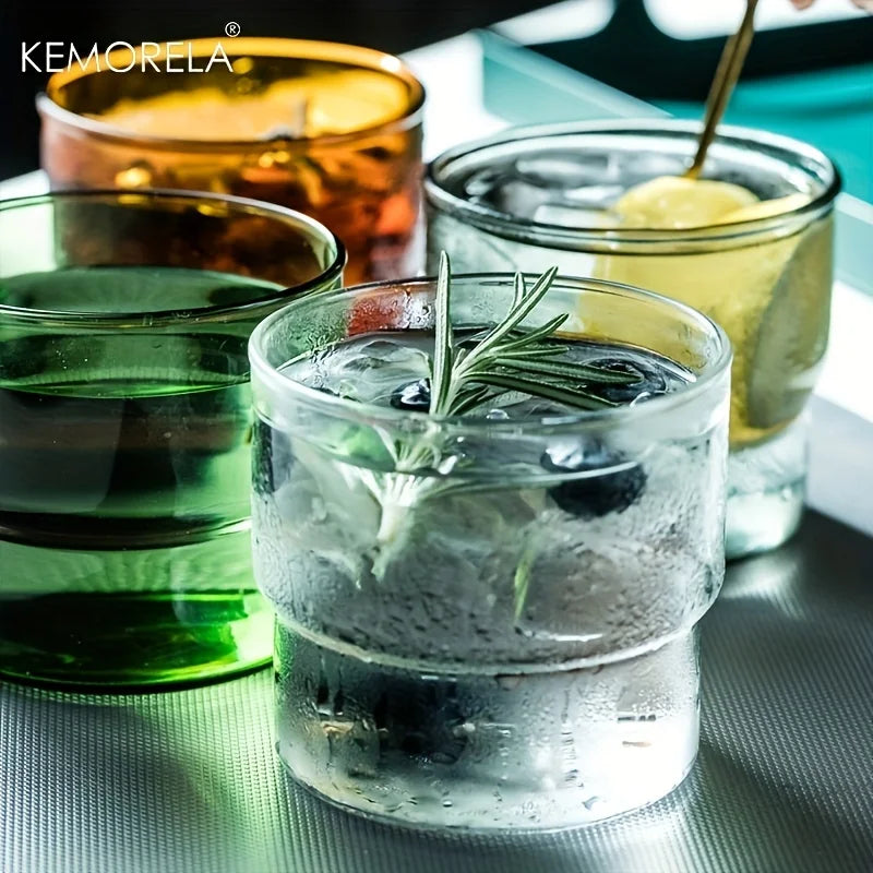 KEMORELA 290ml Origami Glass Mug – Heat Resistant Vintage Cup Glass Mug Axl