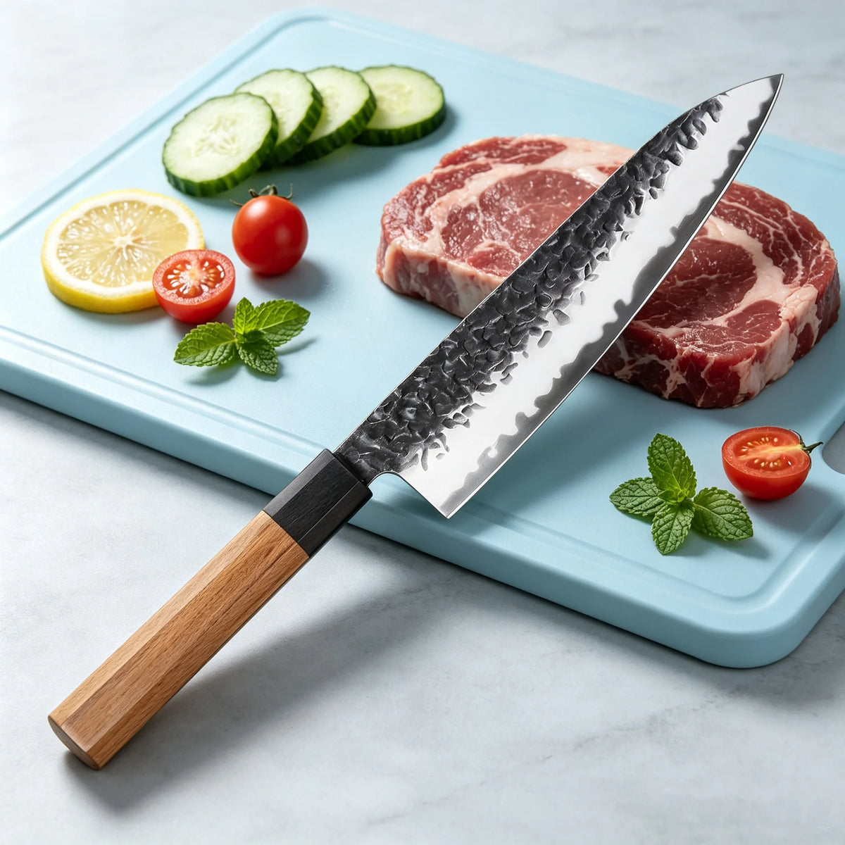 Hand Forged Cleaver Chef Knife – Sharp Stainless Steel Chef Cleaver Knife Axl
